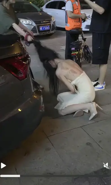 《白裙女子被抓头发跳河》事件始末-白裙女子被揪头发跳江后续完整版-湘E车牌女子跳河事件高清在线观看